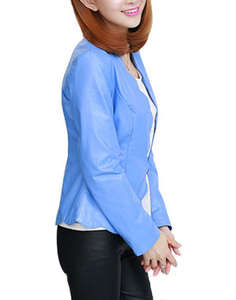 Veste en cuir à col montant tendance pour femmes Les meilleurs manteaux d'hiver imperméables des fabricants de vêtements personnalisés - Product Image 6