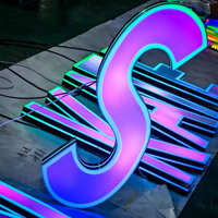 Lettres illuminées par LED polychromes imperméables extérieures d'impression 3D de RVB annonçant le logo personnalisé