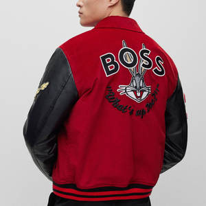 Chaqueta de Invierno 2026 Personalizable con Parches Bordados, Mangas de Cuero PU, Estilo Urbano para Hombre, Ecológica y Resistente al Viento - Product Image 4