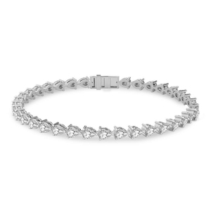 Bracelet de Tennis de diamants de laboratoire unisexe de haute qualité en or blanc 18 carats - Product Image 1
