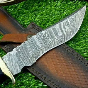 Cuchillo Bowie de Acero Inoxidable Hecho a Mano con Borde Dentado, Mango de Cuerno, Funda, Personalizado, Soporte OEM, Caza, Supervivencia, Campamento, Aire Libre - Product Image 5