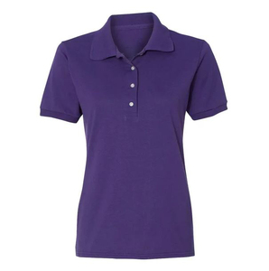 เสื้อโปโลเสื้อเชิ้ตโปโลสำหรับใส่ทำงาน,เสื้อโปโลสีม่วงพิมพ์ลายเครื่องแบบ - Product Image 1