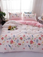Parure de lit de luxe personnalisable en gros, motif floral classique, 10 pièces, 400 fils, 100 % polyester, housse de couette matelassée en fibre de polyester