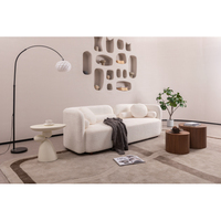 Table d'appoint en fibre de verre Lucky Stone, style moderne minimaliste Wabi Sabi, table basse décorative pour salon, chambre à coucher, chambre d'hôtes