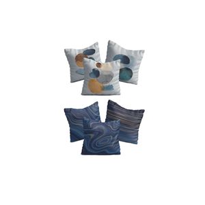 Juego de fundas de cojín con estampado Digital 3D de lujo para el hogar, 6 piezas, punto a rayas geométricas, 43x43 cm, oculto para vivir Navidad - Product Image 1