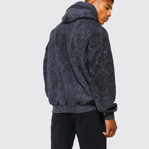 Sweat à capuche délavé au soleil personnalisé de haute qualité 100% coton épais épaule tombante Top qualité sweat à capuche délavé au soleil - Product Image 2