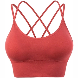 New Arrivals Women Active Wear Seamless Cross Beautiful Back Gym Fitness <b>Bras</b> Seamless Sports <b>Bras</b> - Product Image 2