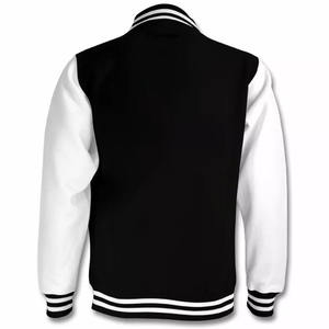 Letterman Custom Luxury Black Varsity Chaquetas Chaqueta Hombres Manga de cuero Letterman Varsity Jacket para hombres - Product Image 2