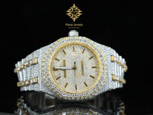 Montre de luxe personnalisable en diamant Moissanite glacé VVS, style Hip Hop, affichage de la date, mécanique, pour cadeau d'affaires, fabrication - Product Image 3