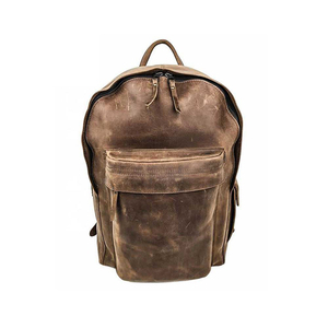 Sac d'école décontracté en cuir pur antivol de haute qualité pour hommes sac à dos de voyage à la mode en différentes couleurs pour l'école et les garçons - Product Image 1