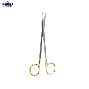 กรรไกรผ่าตัดเนื้อเยื่อเหงือกแบบโค้ง ยี่ห้อ Metzenbaum รุ่น TC  ขนาด 14.5 ซม.  ใบมีดหยัก ได้รับการรับรองมาตรฐาน CE ระดับ Class I - Product Image 1