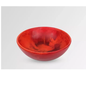 Bol en résine ombragé bleu et blanc couleur transparente rond bois de résine naturelle lavage blanc vaisselle bol fruits amérique tendance - Product Image 4