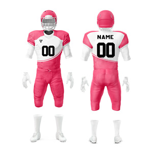 Uniformes personnalisables de football américain à séchage rapide de grande taille maillot de sport ensemble pantalon court avec logo personnalisé design respirant - Product Image 5