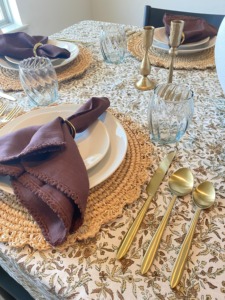 แผ่นรองแก้วหญ้าทะเลทรงกลมพร้อมขอบม้วนผลิตภัณฑ์ที่เป็นมิตรต่อสิ่งแวดล้อมทำจากแผ่นรองจานของตกแต่งโต๊ะในเวียดนามขายส่ง - Product Image 6