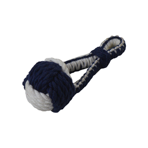 Meilleure vente de porte-clés en cuir de haute qualité Design de noeud de corde bleue personnalisé avec anneau en laiton Porte-clés incroyablement élégant - Product Image 5