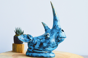 AK Brass Rage Rhino pared cara decorativa en Metal decoración del hogar colgante de pared decoración del hogar - Product Image 3