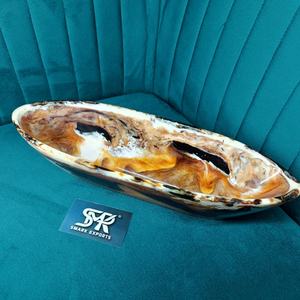 Plateau en résine moderne fait main, écologique, finition brillante et lisse, style ange personnalisé pour la décoration de table centrale, présentation haut de gamme pour la maison - Product Image 3