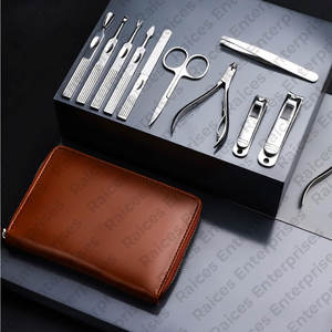 Kit de manucure et de pédicure coupe-ongles durable Kit de toilettage en acier inoxydable avec étui élégant - Product Image 5