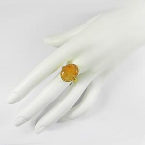 แหวนหินคริสตัลสีเหลืองอะเวนเจอรีนธรรมชาติจากโซฮาอาเกต คุณภาพเยี่ยม เหมาะสำหรับเป็นของขวัญและเครื่องประดับขายปลีก กำลังลดราคา - Product Image 2
