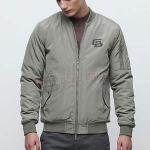 Chaqueta de bombardero ligera para hombre con cremallera frontal completa y tela de nailon duradera elegante chaqueta de bombardero de calle para hombres - Product Image 5