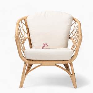 Artículos calientes Sillas de comedor de ratán Sillas de acento de ratán para interiores Sillones cómodos para dormitorio Sala de estar - Product Image 2