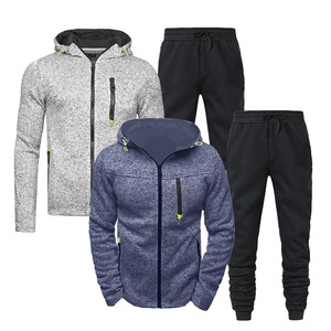 Traje deportivo de otoño personalizado, chándal de 2 piezas, logotipo personalizado, ropa de entrenamiento de gimnasia para hombre, conjunto de Sudadera con capucha para correr para hombre, conjuntos de jogging para hombre - Product Image 5