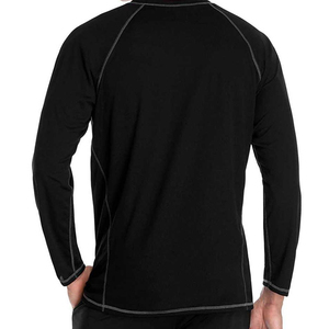 Protector de sarpullido de manga larga para hombre de color sólido, Spandex/poliéster, transpirable y ecológico, ropa deportiva de secado rápido, opciones personalizables - Product Image 2