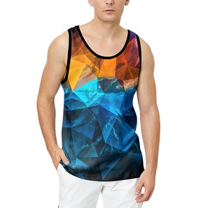 เสื้อกล้ามเว้าหลังพิมพ์ลายสำหรับใส่วิ่งออกกำลังกายในยิมเสื้อกล้ามปรับแต่งได้คุณภาพระดับพรีเมียม - Product Image 6