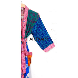 Kimono de Seda Suave y Cómodo para Mujer, Estilo Floral Vintage Indio, Bata de Maternidad, para Damas de Honor, Novia, Playa, Verano, Térmico - Product Image 5
