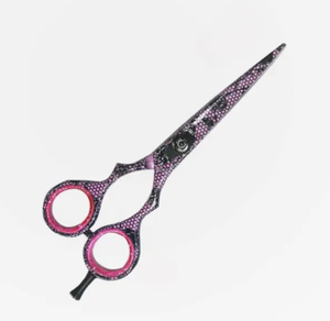 กรรไกรตัดผมสแตนเลสเยอรมันเคลือบกระดาษขนมขบเคี้ยวพร้อมสกรูปรับได้ - Product Image 4