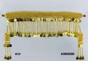 Ensemble chic et élégant dernier cri Bijoux en laiton plaqué or et argent arabes pour femmes et bébés Conception classique de chaîne à maillons - Product Image 1