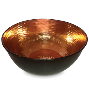 Martelé Cuivre Pied Spa Bol Noir Imprimé Conception personnalisé Direct Usine Taux De Gros - Product Image 4