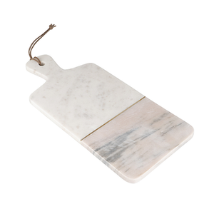 Planche à découper en bois de marbre de pierre naturelle écologique Blocs à découper en forme de capsule Trou de suspension pour une utilisation en cuisine peu encombrante - Product Image 2