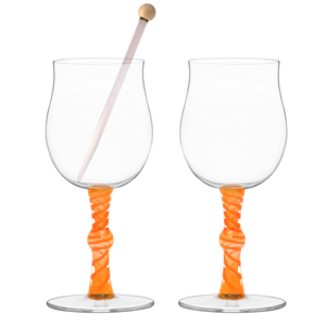 Handmade 7 oz Trendy Colorful Twisted <b>Wine</b> Glass Smart Drinkware <b>Set</b> for Beer Drinks Available for Sale from India - Product Image 2