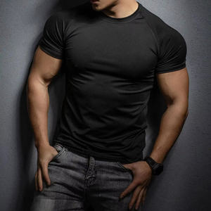 Camiseta de verano de algodón 100% de alta calidad para hombre con estampado personalizado con logotipo frontal: camiseta de tu marca - Product Image 1