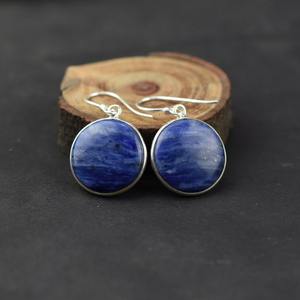 925 Stamp Designer Best Quality Blue <b>Dangle</b> <b>Earring</b> Jewelry 925 Solid Sterling Silver Handmade Gemstone Sodalite Spinner <b>Earring</b> - Product Image 3