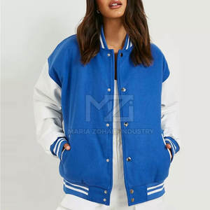Chaqueta Letterman de Mujer con Diseño Nuevo y Color Personalizado, Tejida en Algodón, para Invierno, Estilo Urbano, Cálida y Transpirable - Product Image 1