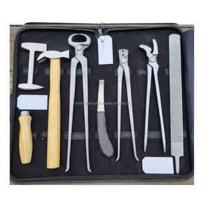 Kit de herrador profesional, juego de recorte de pezuñas, pinza, escofina, martillo, kit de herramientas de pezuñas, juego de herramientas de herrador de diamante a la venta - Product Image 3