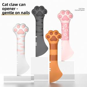 Pet Can Opener & Spoon 2-in-1 Silicone Gel <b>Cat</b> Food Spoon Kitty Scoop Wet-Food <b>Feeder</b> Zhejiang-Made for Cross-Border E-Commerce - Product Image 2