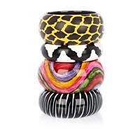 Bijoux COLORÉS Résine Acrylique Bracelet Bracelet Exagéré Éblouissant Multicolore Large Irrégulier Carré Acrylique Bracelets Femmes - Product Image 2