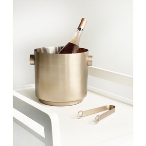 Galvanized Metal Ice Bucket Insulated for Longer Retention for Parties Premium Ice Bucket <b>Drink</b> Accessory - Product Image 4