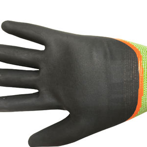 ถุงมือทำงานในสวนหนังกันน้ำ ซับในถักไร้รอยต่อแบบ Hi-Vis เคลือบสองชั้น จับกระชับด้วยผิวทราย ป้องกันสารเคมี ป้องกันไฟฟ้าสถิต - Product Image 6