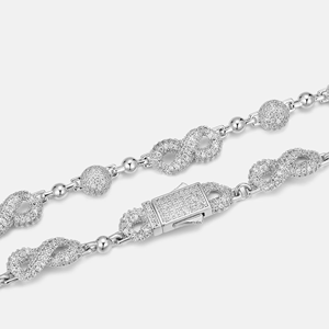 Collar de Cadena con Eslabones de Latón con Incrustaciones de Moissanita Estilo Rapero para Hombre, Brillo Intenso, Regalo de Moda Urbana - Product Image 5