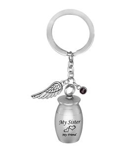 Urne moderne personnalisable en acier inoxydable cendres mémorial souvenir soeur famille ami crémation porte-clés bijoux taille personnalisée - Product Image 3