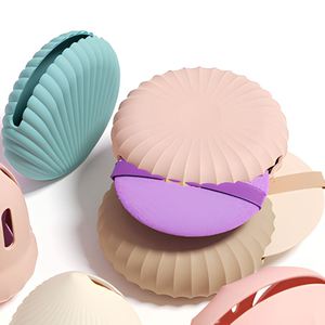 Cross-border Best-selling Silicone Beauty Blender <b>Storage</b> Bag Shell-shaped Dust-proof Breathable Puff Holder Portable Waterproof - Product Image 4