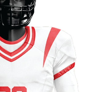 Personnalisé 100% Polyester Sublimé Uniforme De Football Américain pour Hommes Respirant Blanc Rouge Tackle Twill Team Gear Maillot Court - Product Image 4