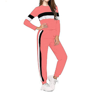 Chándal de algodón transpirable para mujer, traje informal de dos piezas, ropa deportiva para gimnasio con pantalones a juego - Product Image 4