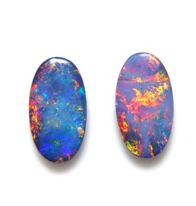 Doublet d'opale australienne naturelle de 8 carats Cabochon doublet d'opale australienne multi feu fabrication de qualité superbe - Product Image 2