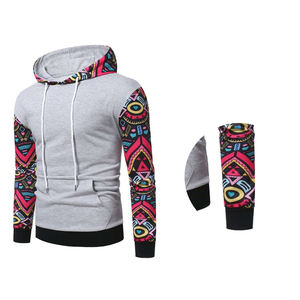 Sweat à capuche imprimé transfert de chaleur pour hommes sweat à capuche hiver bloc de couleur sweats à capuche élégants 100% coton polaire tissu respirant - Product Image 2