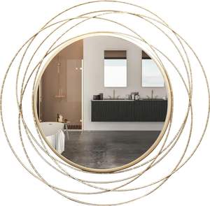 Maravillosamente hecho a mano, espejo Art Deco, alambre de Metal de vidrio de alta calidad para decoración de hogar u oficina, disponible a granel para exportación - Product Image 6